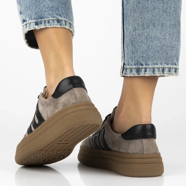 Skórzane sneakersy Filippo DP7114/25 TP taupe