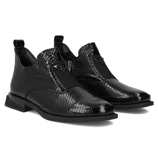 Leather ankle boots Filippo DBT6425/25 BK black