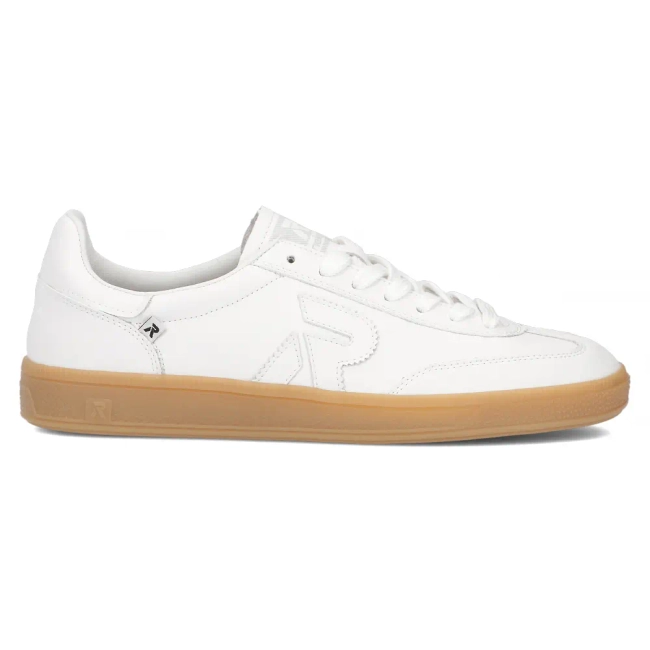 Skórzane sneakersy Rieker W2200-80 białe