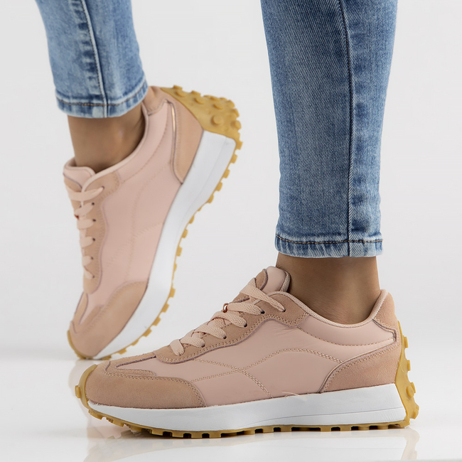 Leather Women's sneakers Filippo DP3748/22 PI pink