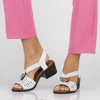 Leather sandals Filippo DS2308/22 WH white