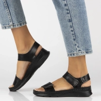 Skórzane sandały Filippo DS6019/24 BK czarne