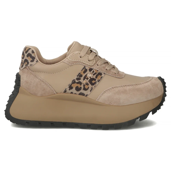 Skórzane sneakersy Filippo DP6785/25 BE LEO brązowe