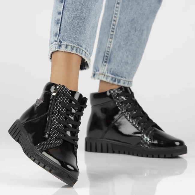 Leather ankle boots Filippo DBT4705/23 BK black