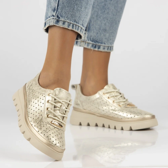 Leather shoes Filippo DP6995/25 GO gold