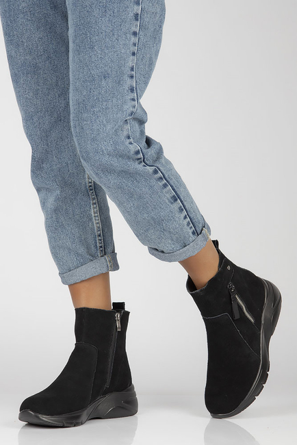 Leather ankle boots Filippo DBT3937/22 BK black