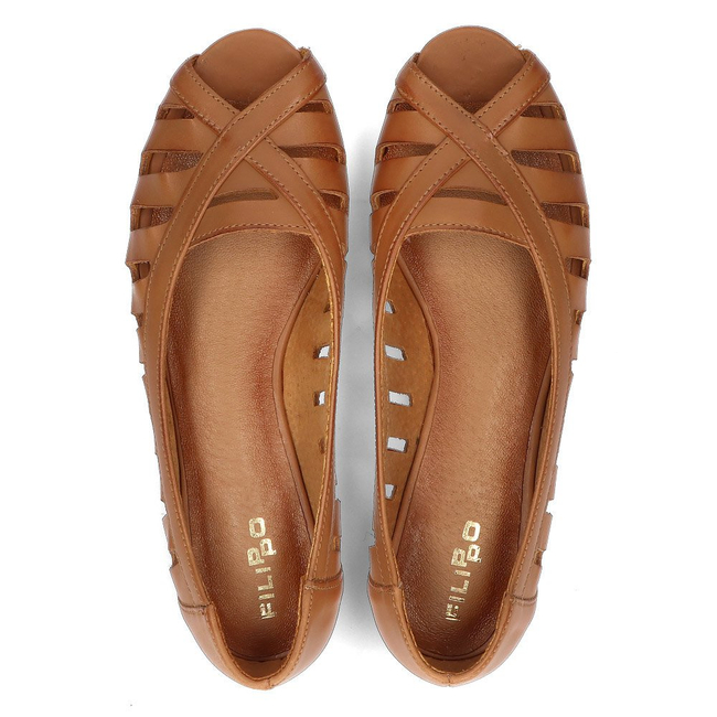 Leather ballerinas Filippo 04506 brown
