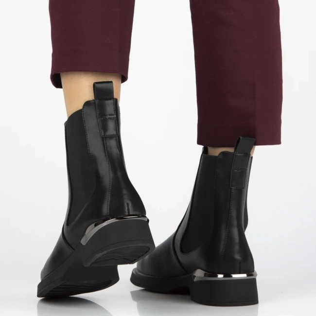 Leather ankle boots Filippo DBT7196/25 BK black