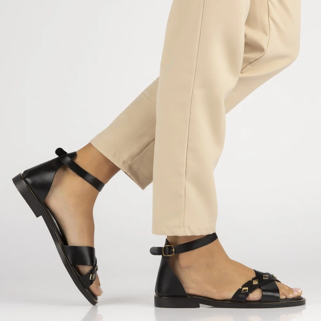 Leather sandals Filippo 40378 black
