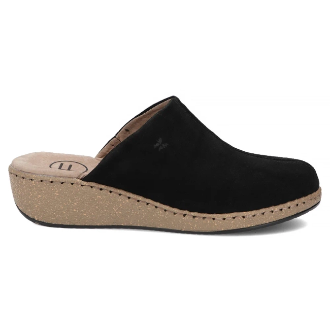 Skórzane klapki Filippo DK7567/26 BK czarne
