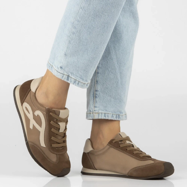 Skórzane sneakersy Filippo DP7967/26 BE beżowe