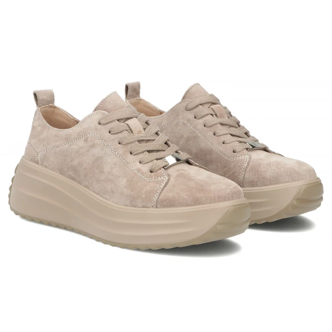 Leather sneakers Filippo DP8339/26 BE beige