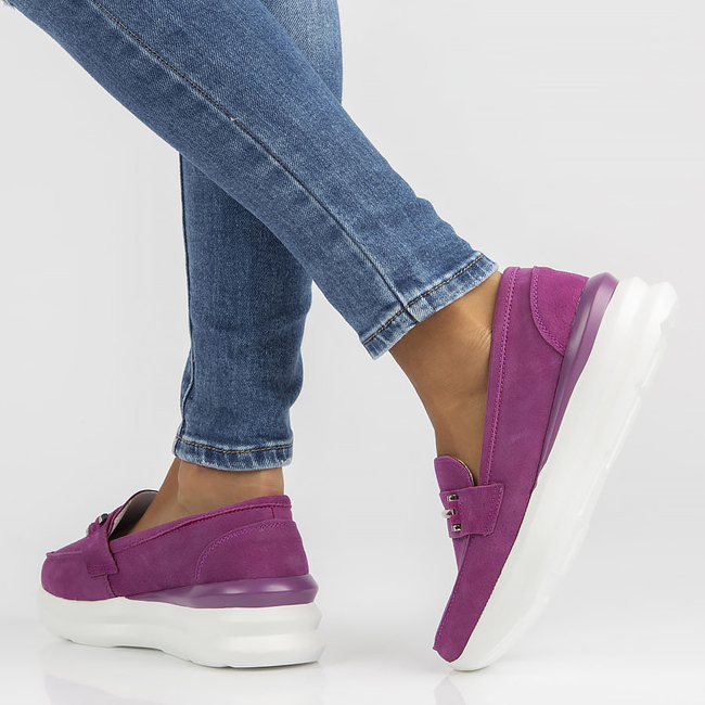 Leather shoes Filippo DP3504/22 FH fuchsia