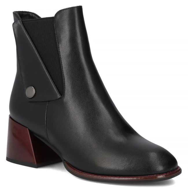 Leather ankle boots Filippo DBT7472/25 BK black