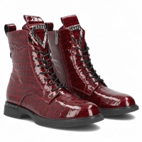Leather ankle boots Filippo DBT8038/26 BG burgundy