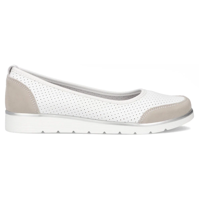 Leather shoes Filippo DP4524/25 WH GR white-grey