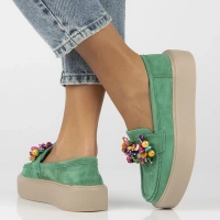 Leather loafers Filippo DP6765/25 GE green