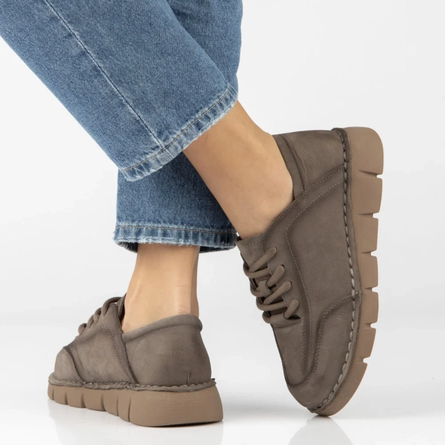 Skórzane półbuty Filippo DP8180/26 TP taupe