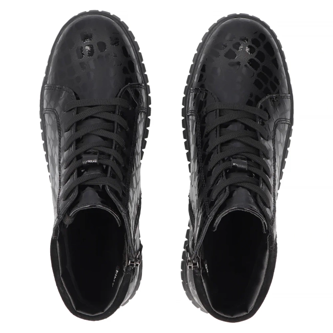 Leather ankle boots DBT6368/24 BK black