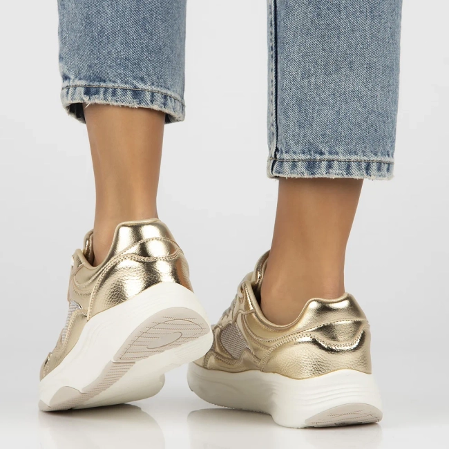 Leather sneakers Filippo DP6723/25 GO gold