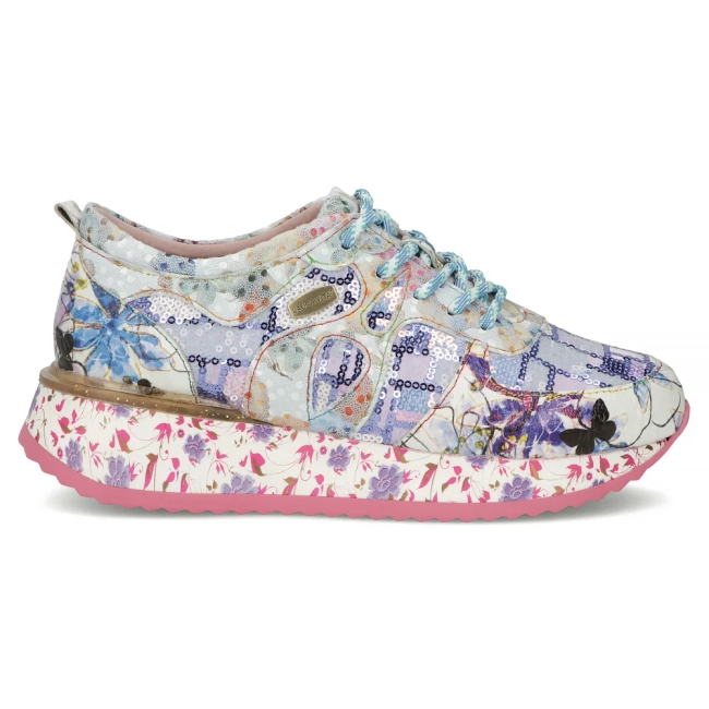 Skórzane sneakersy Laura Vita delphine 07 mauve niebieskie