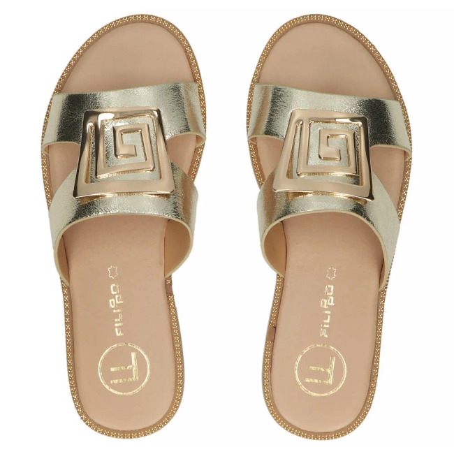 Klapki Filippo DK3703/25 GO złote