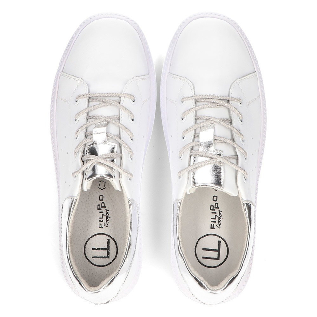 Leather shoes Filippo DP2157/21 WH white