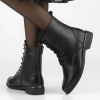 Leather ankle boots Filippo DBT4747/25 BK D black