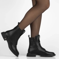 Skórzane botki Filippo DBT7249/25 BK czarne