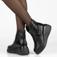 Leather ankle boots Filippo DBT7431/25 BK black