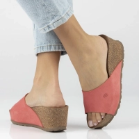 Leather flip-flops Yokono BARI-265 SERRAJE SUNSET pink