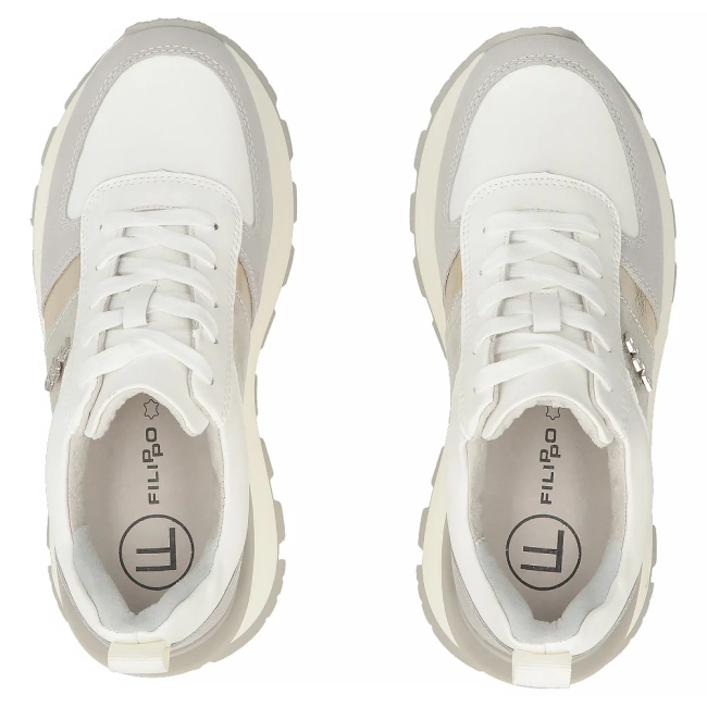 Leather sneakers Filippo DP7563/26 WH white