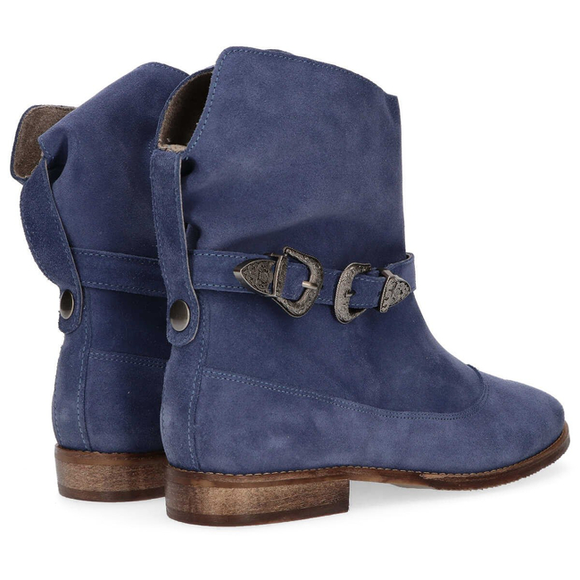 Botki Filippo 512 Niebieski Welur