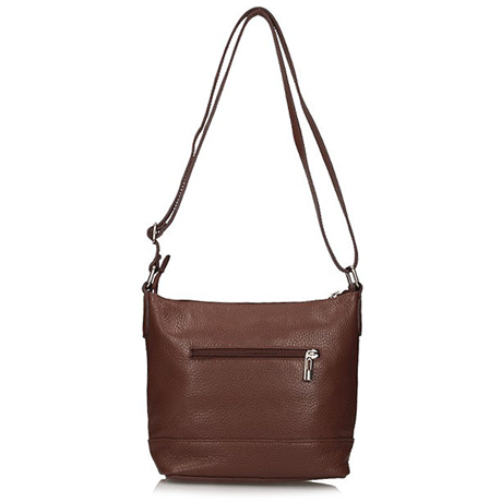 Handbag Toscanio Leather Messenger Bag C10 brown