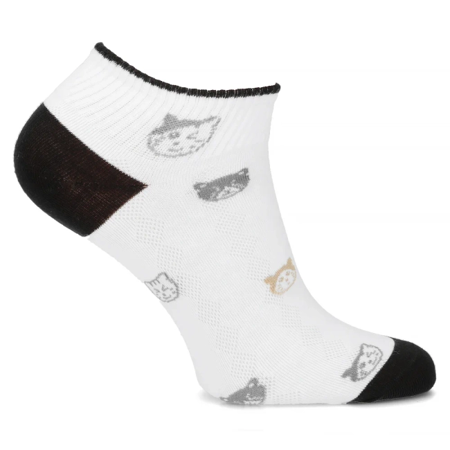 Women's Socks L604-7 black heel cats