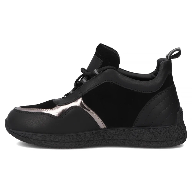 Skórzane sneakersy Filippo DP7406/25 BK czarne