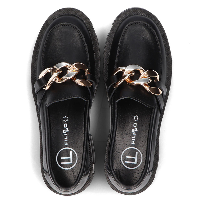 Leather shoes Filippo DP3221/21 BK black