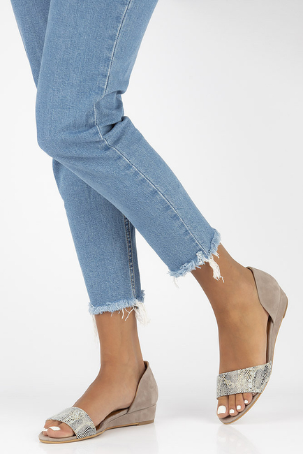 Leather sandals Filippo 01971-56/00-5 beige