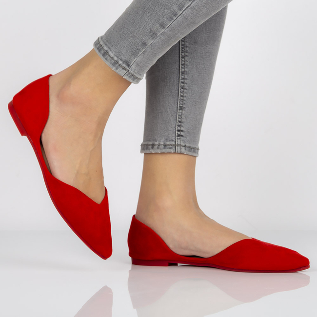 Baleriny ND153-23 czerwone