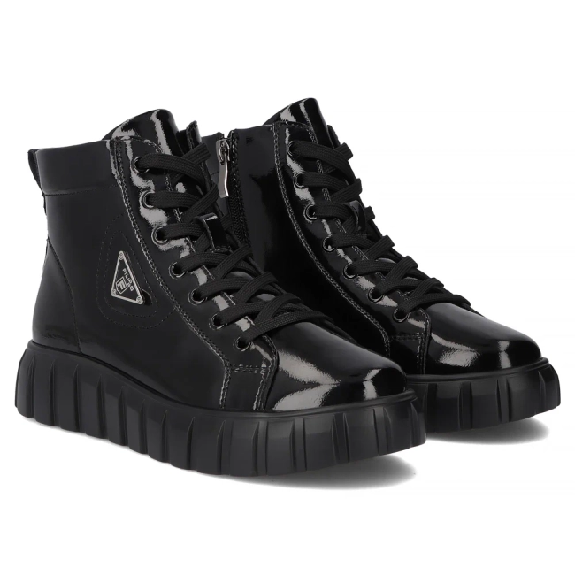 Leather boots Filippo DBT4146/25 BK black