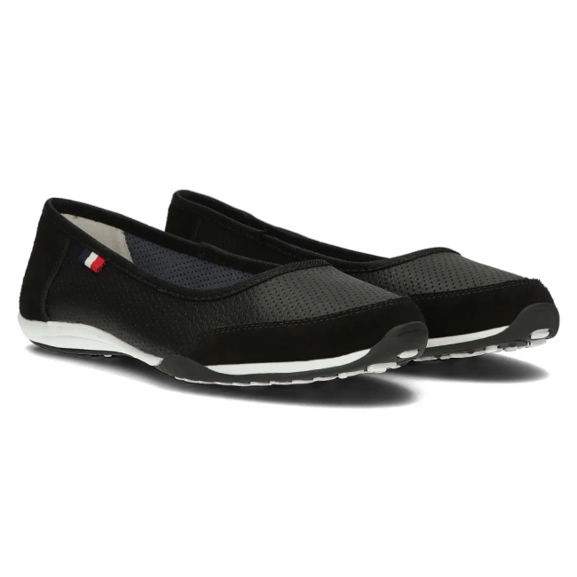 Leather ballerinas Filippo DP142/25 BK black