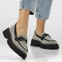 Leather shoes Filippo DP6486/24 GR grey