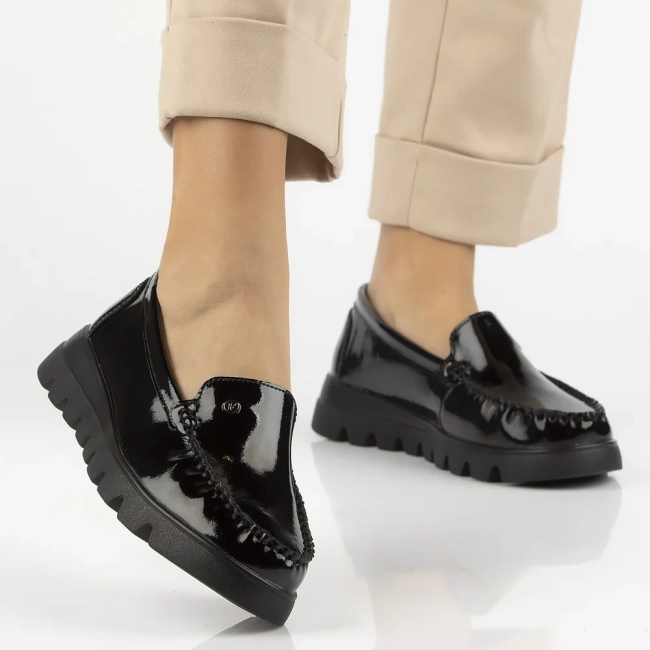 Leather loafers Filippo DP7413/25 BK L black