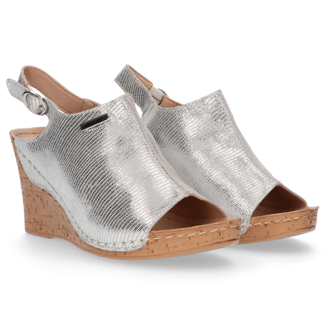 Leather Sandals Filippo DS784/20 SI Silver