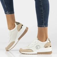 Leather sneakers Filippo DP4660/24 WH BE white