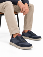 Skórzane sneakersy Filippo MP8296/26 NV granatowe