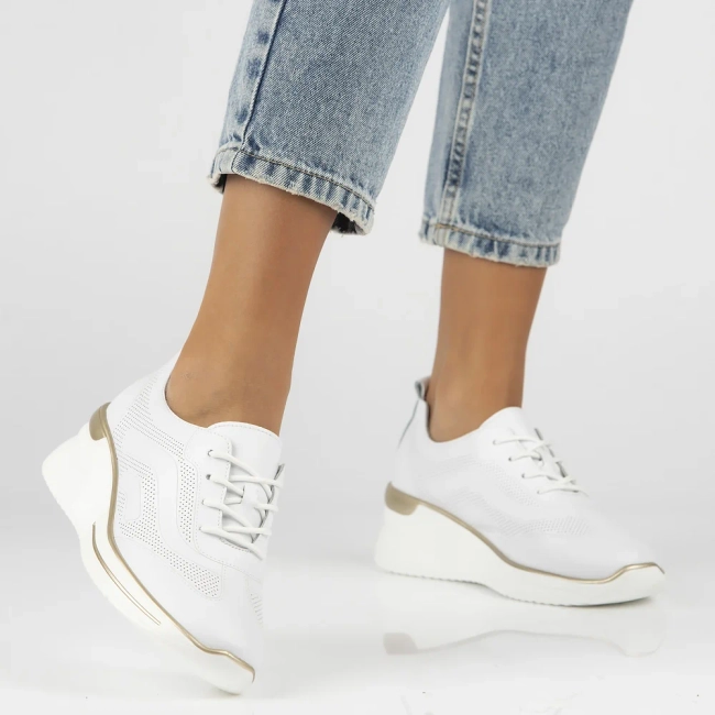 Leather sneakers Filippo DP6720/25 WH white