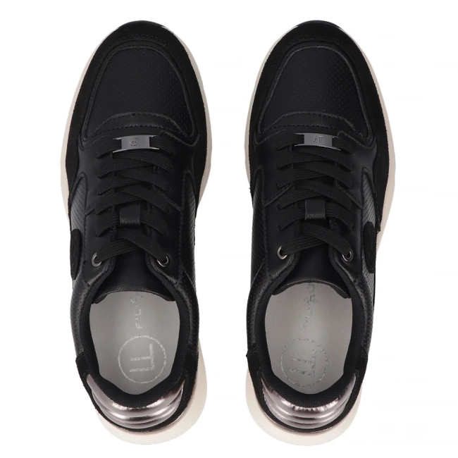 Skórzane sneakersy Filippo DP7106/25 BK czarne