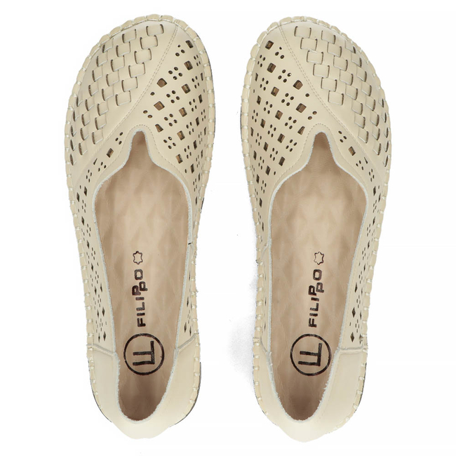 Leather shoes Filippo DP4541/23 BE beige