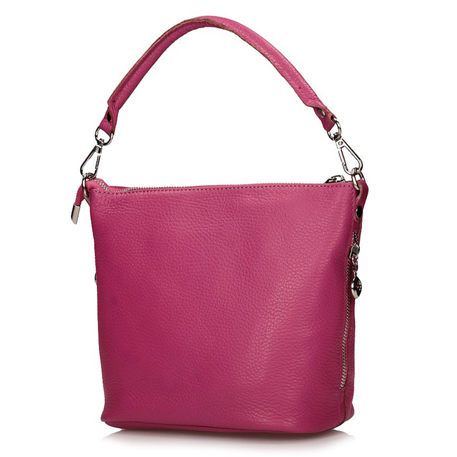 Handbag leather Bag Toscanio E55 fuchsia